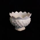 Fenton Hobnail Milk Glass White Round Footed Candle Holder 3.25" Tall 