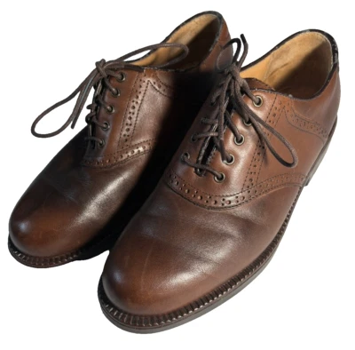 Croft & Barrow мужской коричневый кожаный Оксфорд Brogue платье повседневные туфли размер 8,5 - Изображение 1 из 4
