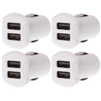 Cargador USB Scosche Revolt 2 Puertos Doble 12W Vatios 5V Voltios Puertos Blanco (Paquete de 4) Foto 1 de 4