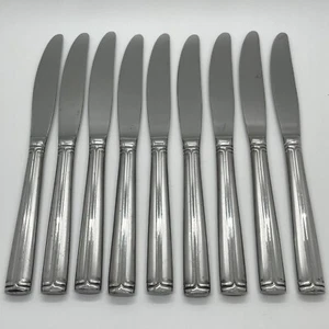 Lote de 9 cuchillos de cena Mikasa Meridian Frost cubiertos de acero inoxidable satinado - Imagen 1 de 8