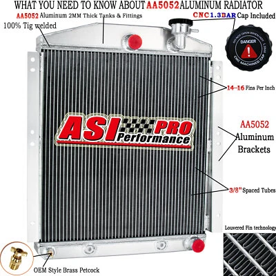 ASI 4 Row Radiator For 1948-1954 Chevy/GMC Truck 3100 3600 3700 3800 3.8L 3.7L - Image 1 of 4