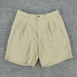 Ping Shorts Men's Size 36 Brown Chino Golf Pockets Pleated Logo Zip Fly Adult - Picture 1 of 13
