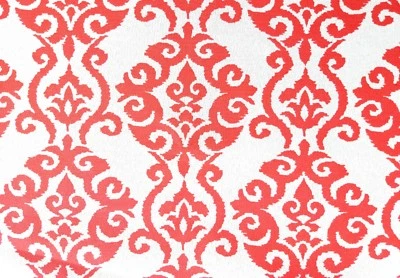 Waverly Luminary Fabric Peachtini Damask Sun Shade 1.5 yds x 24" Stripe Tate - Image 1 of 4