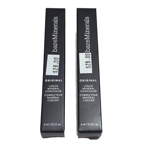 2x LOTE Corrector Mineral Líquido Original BareMinerals: Mediano 3C Tamaño Completo Nuevo en Caja - Imagen 1 de 6
