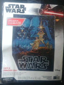 Dimensions Cross Stitch Kit Star Wars Luke & Princess Leia Darth Vader Disney * - Picture 1 of 3