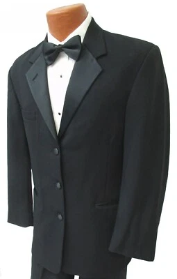 ALL SIZES 46 R Men's Black Tuxedo Jacket Cheap Sale Clearance Mason Prom Wedding - Image 1 of 4