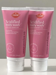 2 Pack Lume Acidified Body Wash Pink Peony 2oz Travel Sz New Sealed - Picture 1 of 4