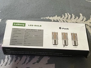 6 Pack Lemang LED BA15D Bulb Warm White Light 2700K - Picture 1 of 3