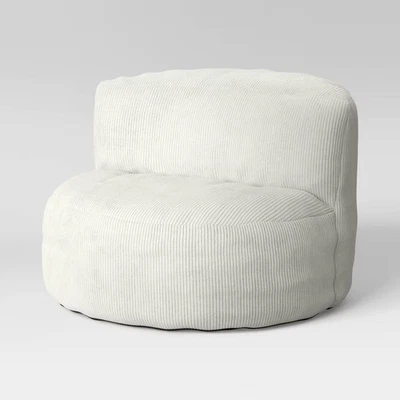 Memory Foam Filled Bean Bag Chair with Corduroy Cover Cream - Room - Image 1 of 4