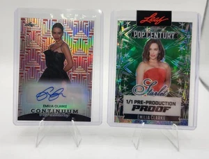 Leaf Pop Century Continuum Emilia Clarke Auto /49 & 1/1 Pre Production Proof - Picture 1 of 5