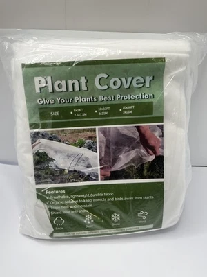 Cubierta de plantas tela de protección contra heladas cubierta de fila de jardín blanca con grapas y clips Foto 1 de 4