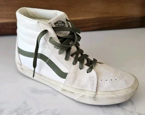 Scarpe Vans Sk8-Hi Vintage Pop Marshmallow Bianco Tortora Pelle M 7/W 8,5 - Foto 1 di 7