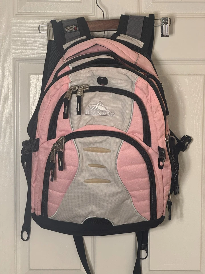 Mochila High Sierra Rosa y Gris - Bolsa de Viaje para Portátil Multi Compartimento - 18"x13" Foto 1 de 4