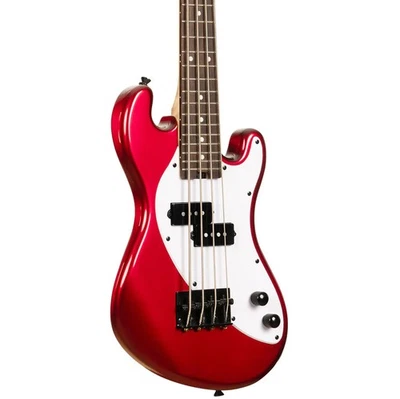 Kala 实心机身 4 弦电动 U-BASS、Laurel 指板、糖果苹果红 — 第 1/3 张图片