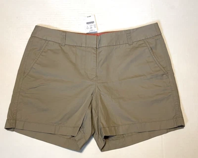 J. CREW BUTTERY TWILL CITY FIT PANTALONES CORTOS CAQUI NUEVOS CON ETIQUETAS TALLA 8 MUJER Foto 1 de 4