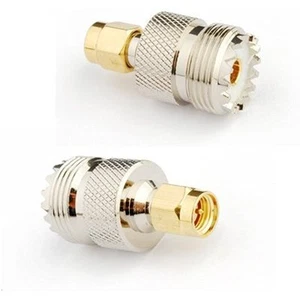2pcs RF coax coax adapter SMA male to UHF female SO-239 SO239 - Picture 1 of 1