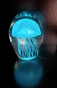 Pisapapeles Brilla en la Oscuridad Medusa Vidrio - Imagen 1 de 15