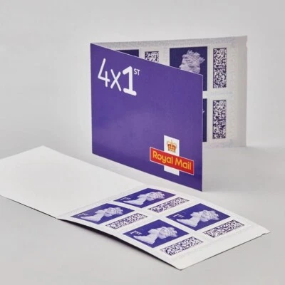 Royal Mail 1st Class Stamp Book (Book of 4 Stamps) - Image 1 of 2