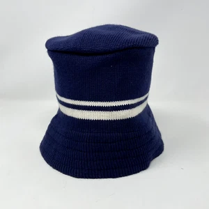 Vintage Tommy Hilfiger Bucket Hat Woven Knit Blue S/M Adult Y2K RARE - Picture 1 of 6