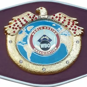 WBO Boxen Meisterschaft Gürtel Metallplatten Erwachsene Premium Qualität Leder - Bild 1 von 6