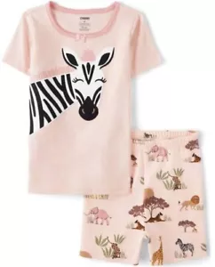 GYMBOREE GIRLS ZEBRA SHORTIE GYMMIES PAJAMA SET SIZE 8 - Picture 1 of 2