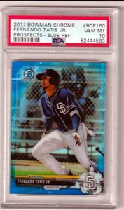 FERNANDO TATIS - 2017 BOWMAN CHROME PROSPECTS - BLUE REFRACTOR - PSA GEM MT 10 - Picture 1 of 1