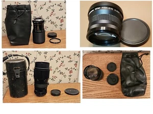 4 Lens, MINOLTA MC Celtic, Soligor, Gemini 55mm, Semi-Fisheye Conv, All Untested - Picture 1 of 21
