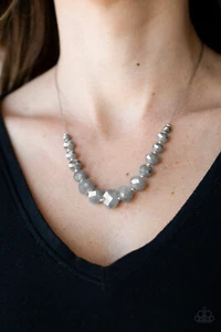 Paparazzi Necklace - Crystal Carriages - Silver - Picture 1 of 7