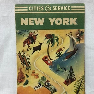 Cities Service New York Map Vintage Road Map - Picture 1 of 12