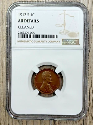 1912 S Wheat Cent in NGC Almost Uncirculated Brown, Key Date, Low Mintage Coin - Image 1 of 4