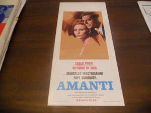 1968 ORIGINAL LOVERS MARCELLO MASTROIANNI FAYE DUNAWAY POSTER - Picture 1 of 1