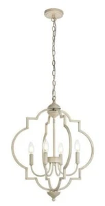 Chandelier Weathered Dove Pendant Farmhouse Kitchen Lighting Dining Room 20" - Picture 1 of 8