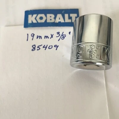 KOBALT  19  mm  x   3/8" Dr   Socket  6 Point  #85409 -  Free USA  Shipping - Image 1 of 4