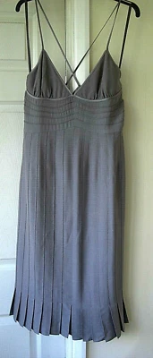 Catherine Malandrino Silk & Wool strappy Mink dress - SIZE 10 RRP £150 - Image 1 of 4
