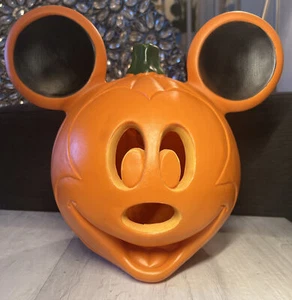 HALLOWEEN PUMPKIN JACK O LANTERN Night  Light Blow Mold DISNEY Mickey Mouse - Picture 1 of 10
