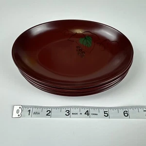 Vintage 4 Japanese Lacquerware Handmade Plates Harumi Made In Japan Dishes Nice! - Picture 1 of 5