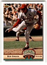 1992 Upper Deck Heroes Highlights Bob Gibson #HI4 St. Louis Cardinals