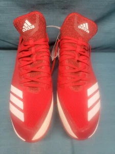 Nuove scarpe da baseball/softball Adidas Icon Bounce rosse e bianche taglia 13 tacchetti SCARPE DA UOMO - Foto 1 di 8