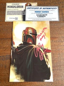 STAR WARS THE MANDALORIAN #1 STEPHANIE HANS VIRGIN VARIANT RODNEY BARNES SIGNED - Picture 1 of 2