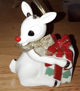 LENOX 2002 RUDOLPH Red Nose Christmas Ornament w Box - Picture 1 of 10