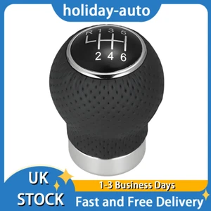 6 Speed Universal Car Leather Manual Car Vehicle Gear Shift Lever Knob Stick UK - Picture 1 of 8