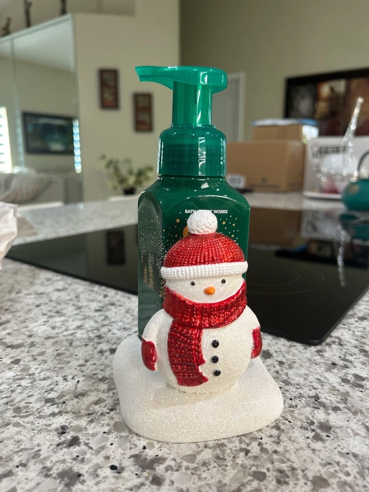 Bath & Body Works Hand Soap Holders SNOWMAN Foto 1 de 1
