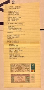 JUEGO DE 96 FRONT AGNÓSTICO RARO VINT CON TAPONES DE BOLETOS 12/14-15/96 HUMEDALES NYC NYC - Imagen 1 de 3