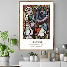 Pablo Picasso - Girl before a Mirror - Vintage Wall Art Poster / Canvas Print
