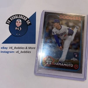 2024 Topps Chrome - #18 Yoshinobu Yamamoto (RC) - Picture 1 of 2