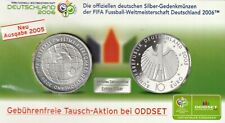 10 Euro Silber Gedenk Münze FIFA Fußball Weltmeisterschaft 2006 Deutschland+neu