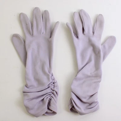 Guantes de noche de lavanda elásticos de muñeca talla pequeña vintage para mujer  Foto 1 de 4