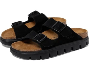 ARIZONA CHUNKY (N) Unisex Narrow Black Suede 1028403 Platform Sandal Papillio - Picture 1 of 5