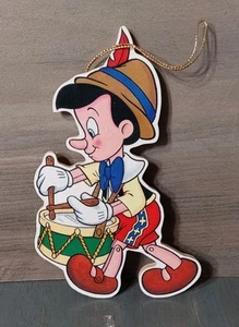Walt Disney Pinocchio Wooden Hanging Ornaments 4'' Christmas Drummer Vintage - Picture 1 of 2