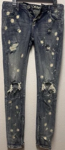 Darc Sport Distressed Jeans Zipper Ankle NWT 30x30 RARE - Picture 1 of 3